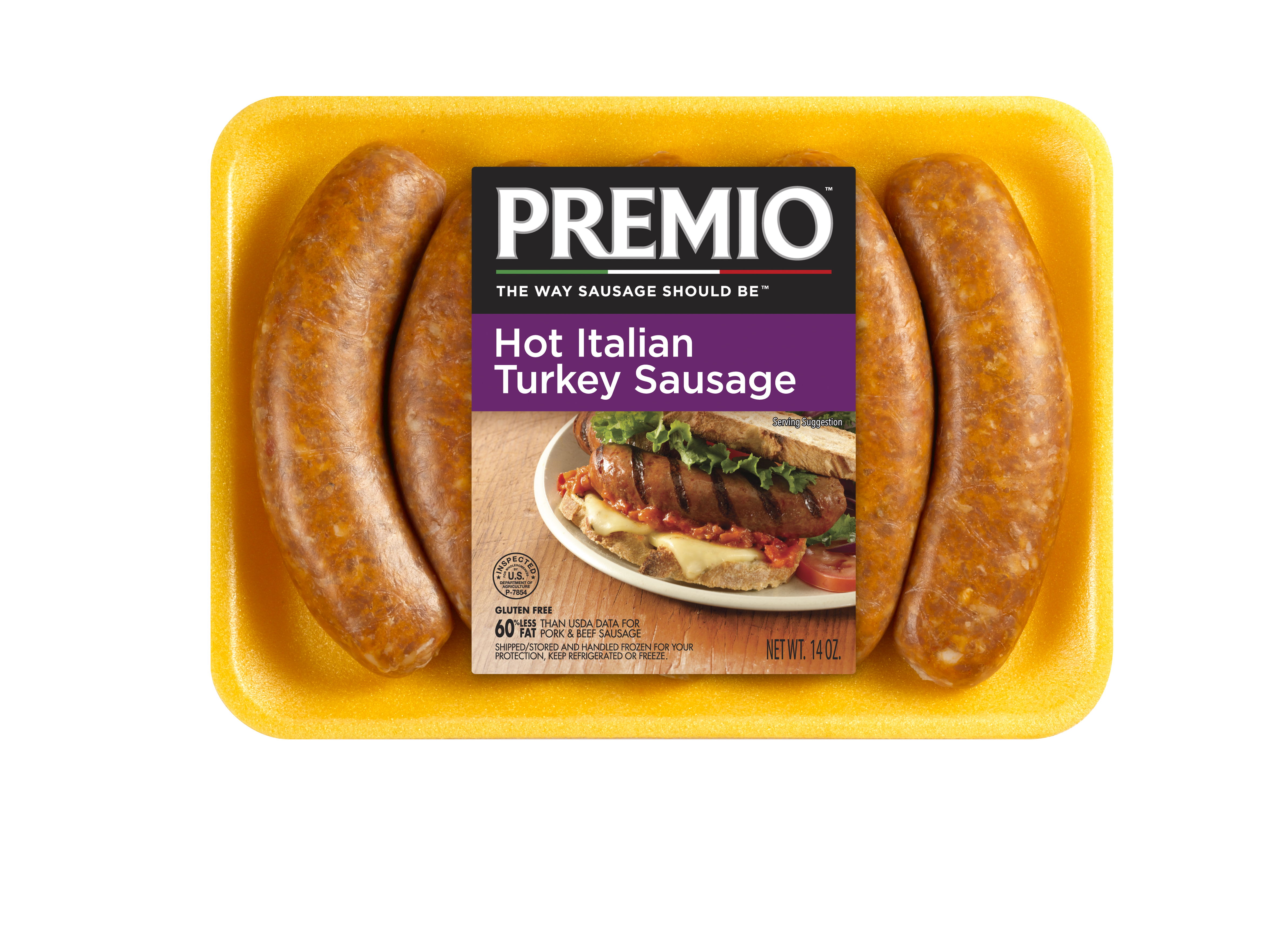 Hot Italian Turkey Sausage - Premio Foods