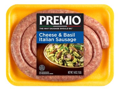 Premio Italian Sausage with Cheese & Basil