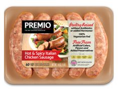 Premio Antibiotic Free Hot & Spicy Italian Chicken Sausage