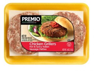 Premio Hot & Spicy Italian Chicken Sausage Griller Patties