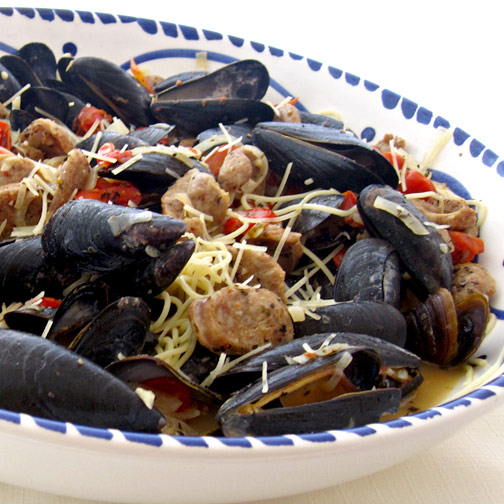 Chorizo Dinner with Clams