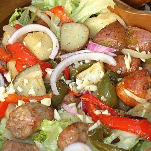 Spicy Sausage Salad