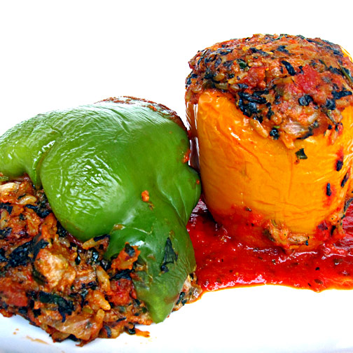 Sweet Sausage Stuffed Peppers