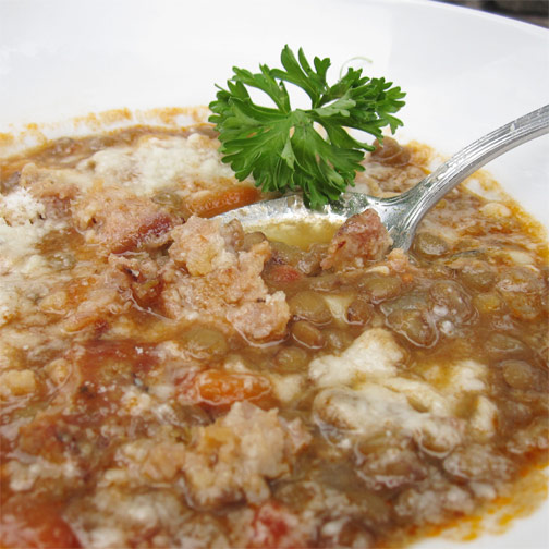 Italian Sausage and Lentil Soup