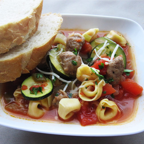 Tortellini Soup with Sausage