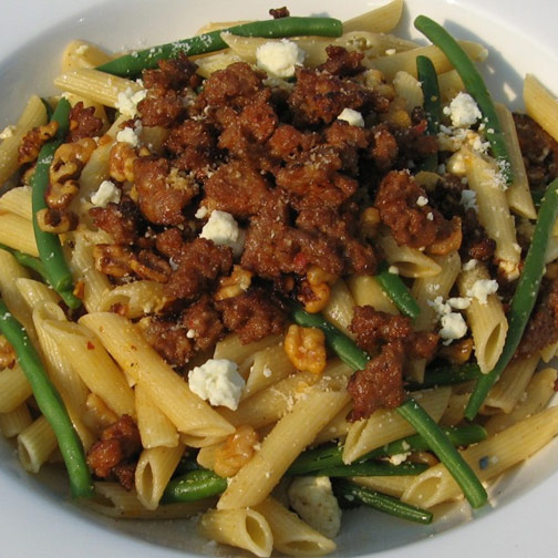 Penne with Gorgonzola and Walnuts