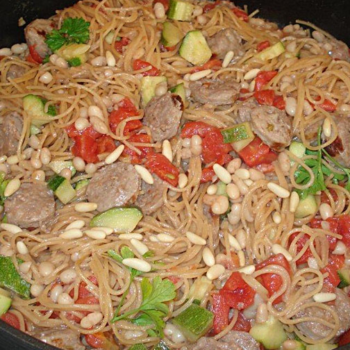 Sicilian Sausage and Spaghetti Skillet