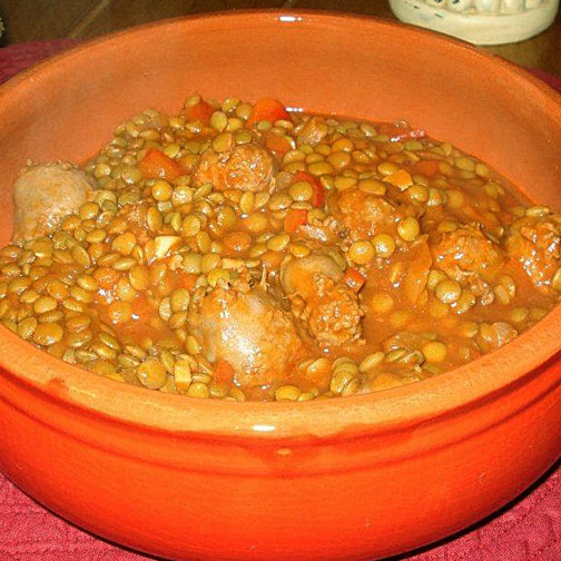 Lentils and Sausage