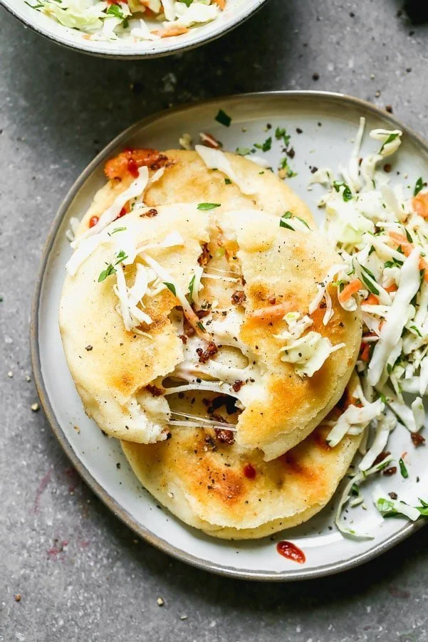 Salvadorian Style Pupusas Filled with Premio Chorizo and Cabrales Cheese