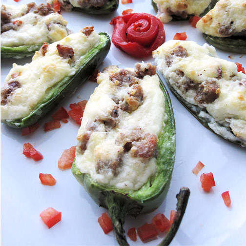 Super Bowl Sausage Stuffed Peppers