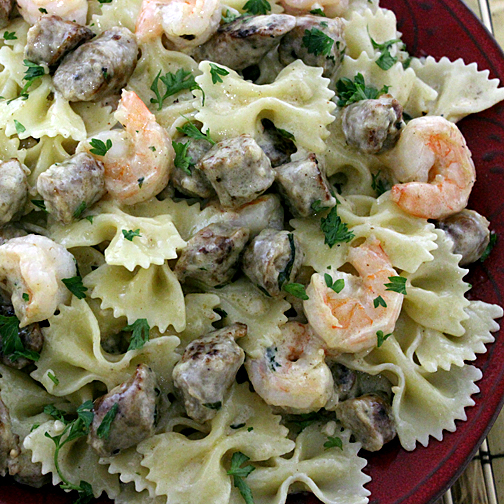 shrimp and sausage pasta