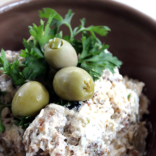 gluten free sausage and olive dip
