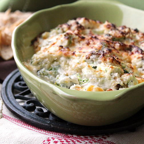 hot cheddar broccoli sausage dip