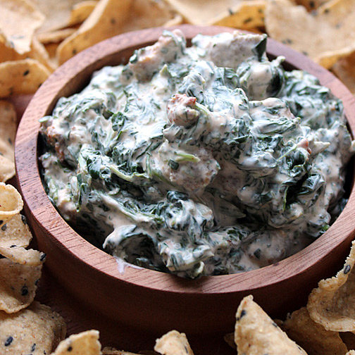 spicy sausage and spinach cream dip
