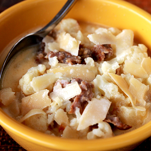 sausage and cauliflower chowder