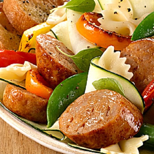 Sausage Farfalle with Mixed Vegetables