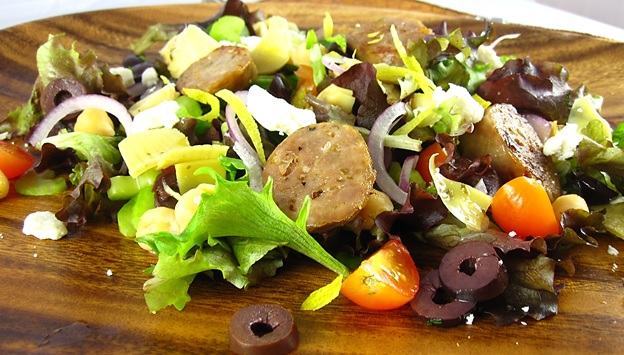 Grilled Grecian Sausage Salad