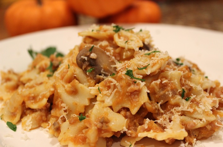 Premio Pumpkin Pasta with Sausage