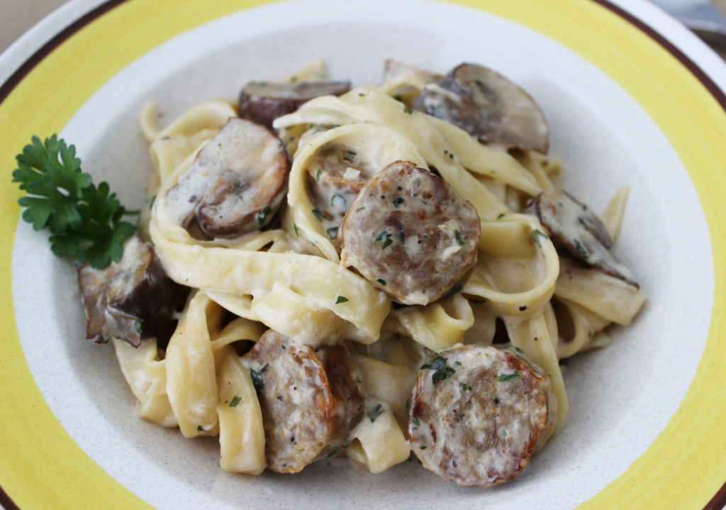 Creamy Pasta with Sausage and Mushrooms