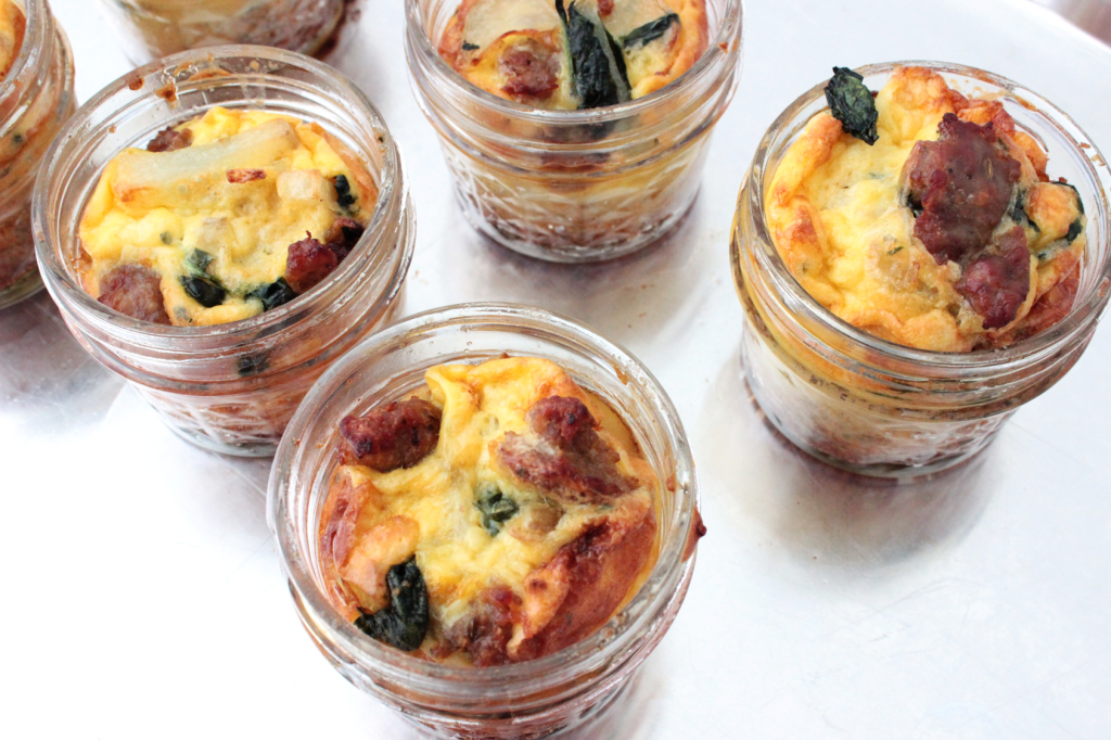 meal prep with Premio sausage mini frittata jars