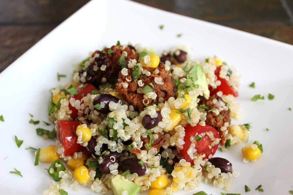 Quinoa Mexican Salad with Sausage