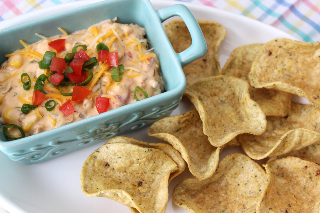 Chips and sausage queso