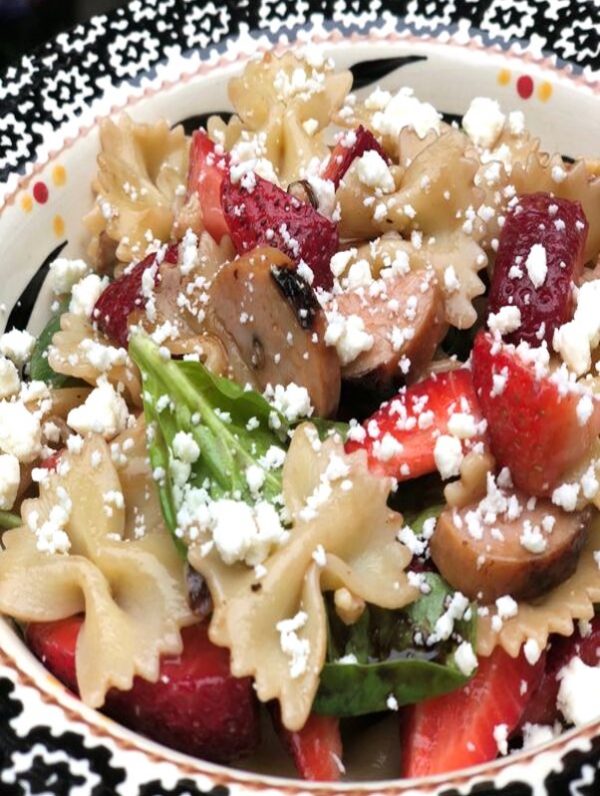 Sausage & Strawberry Pasta Salad Recipe Premio Foods