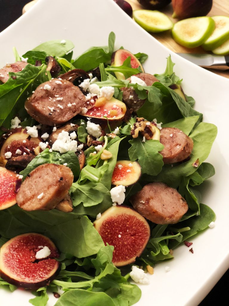 Premio Chicken Sausage, Mushroom & Fig Salad