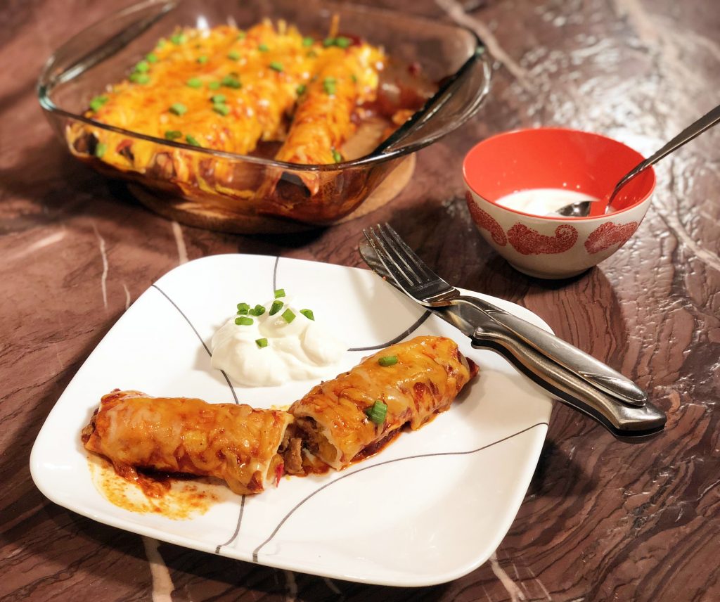 Sausage and Butternut Squash Enchiladas