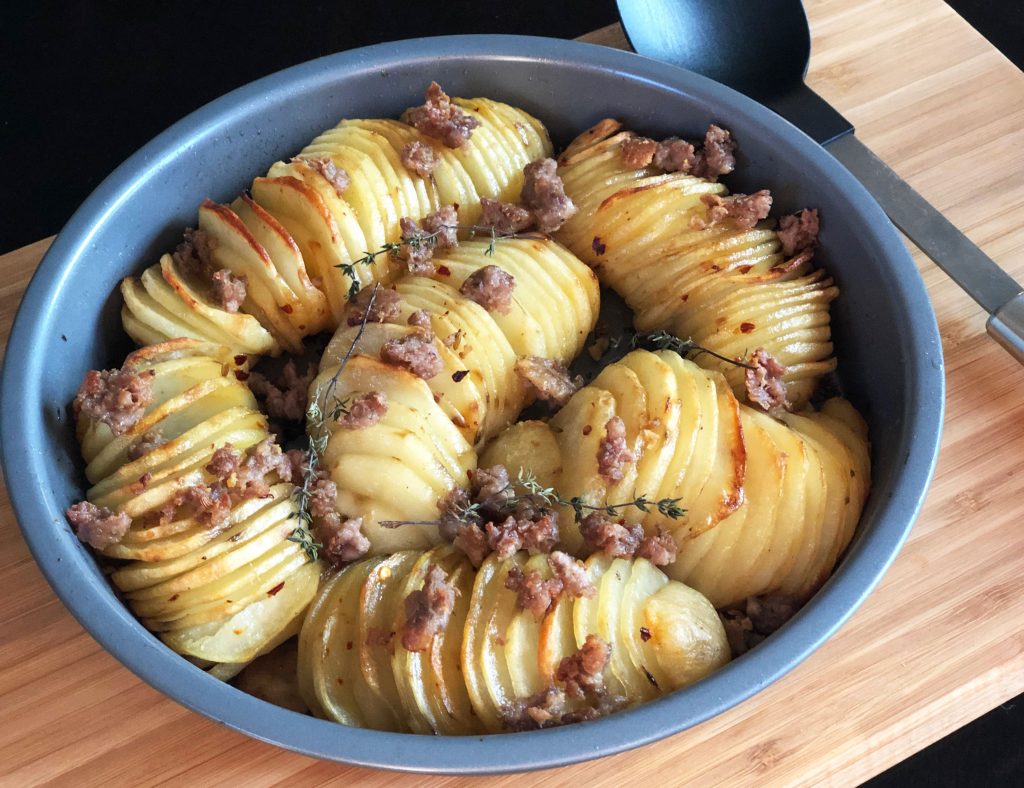 Crispy Potato Roast with Premio Sausage