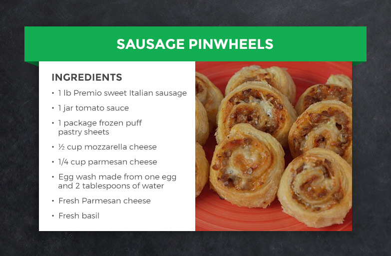 Premio sausage pinwheels