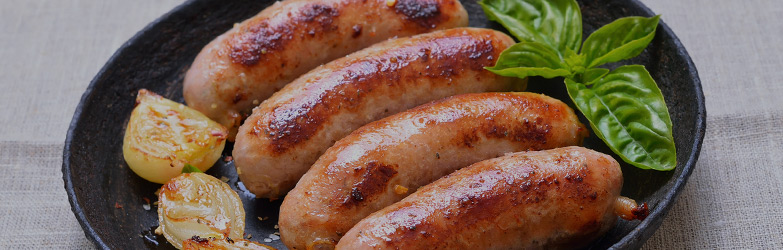 pan with sausage