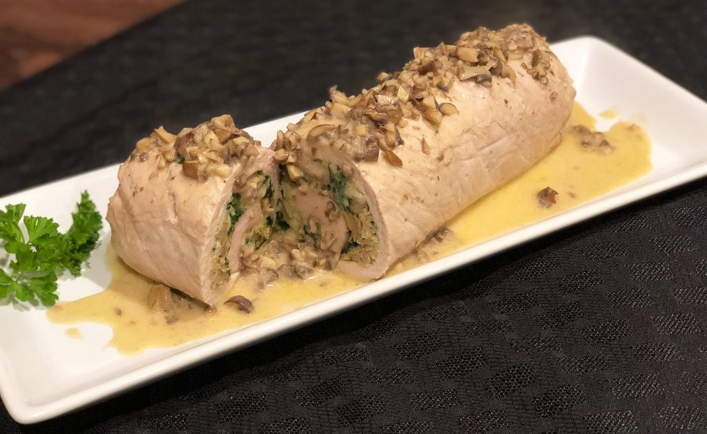 Spinach and Italian Sausage Stuffed Pork Tenderloin