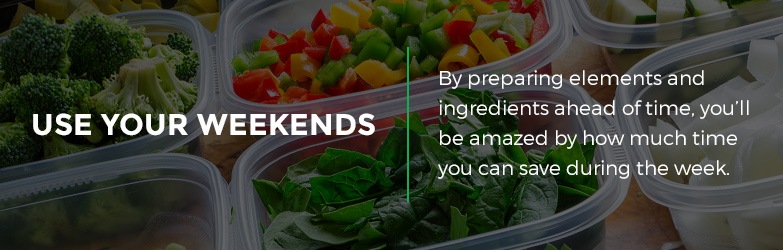 use your weekends to meal prep