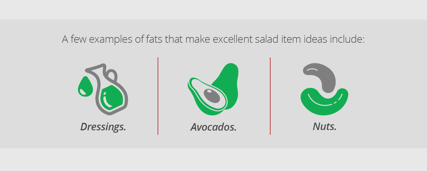 Types of Fats to add to your salad