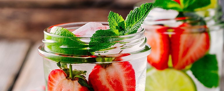 staying healthy with fruit in water for summer