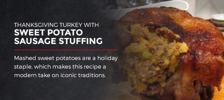 Thanksgiving Turkey with Sweet Potato Sausage Stuffing