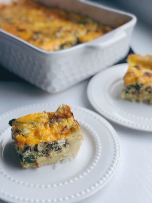 Savory Sausage & Hashbrown Quiche Recipe - Premio