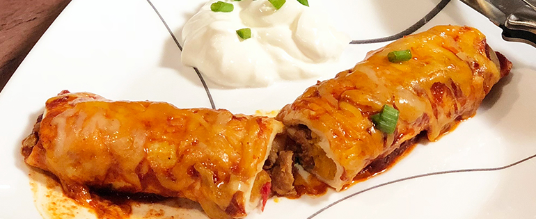 Enchilada with Sour Cream