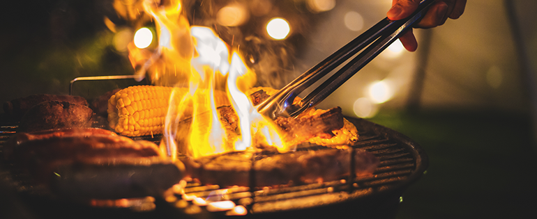 Grilling Corn and Meat