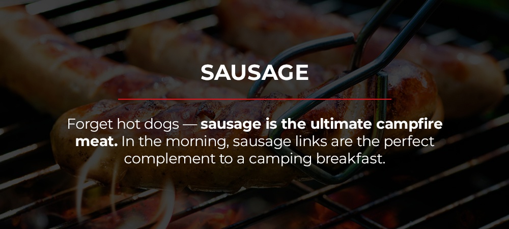 bring sausage camping