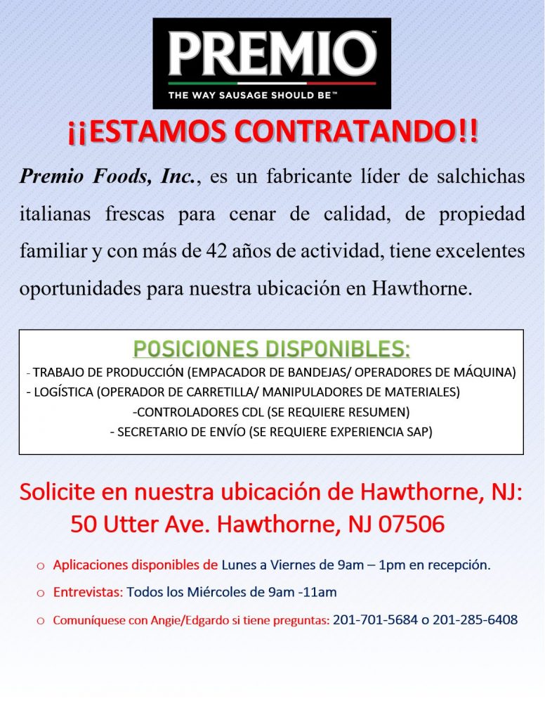 Careers - We Are Hiring! - Premio Foods