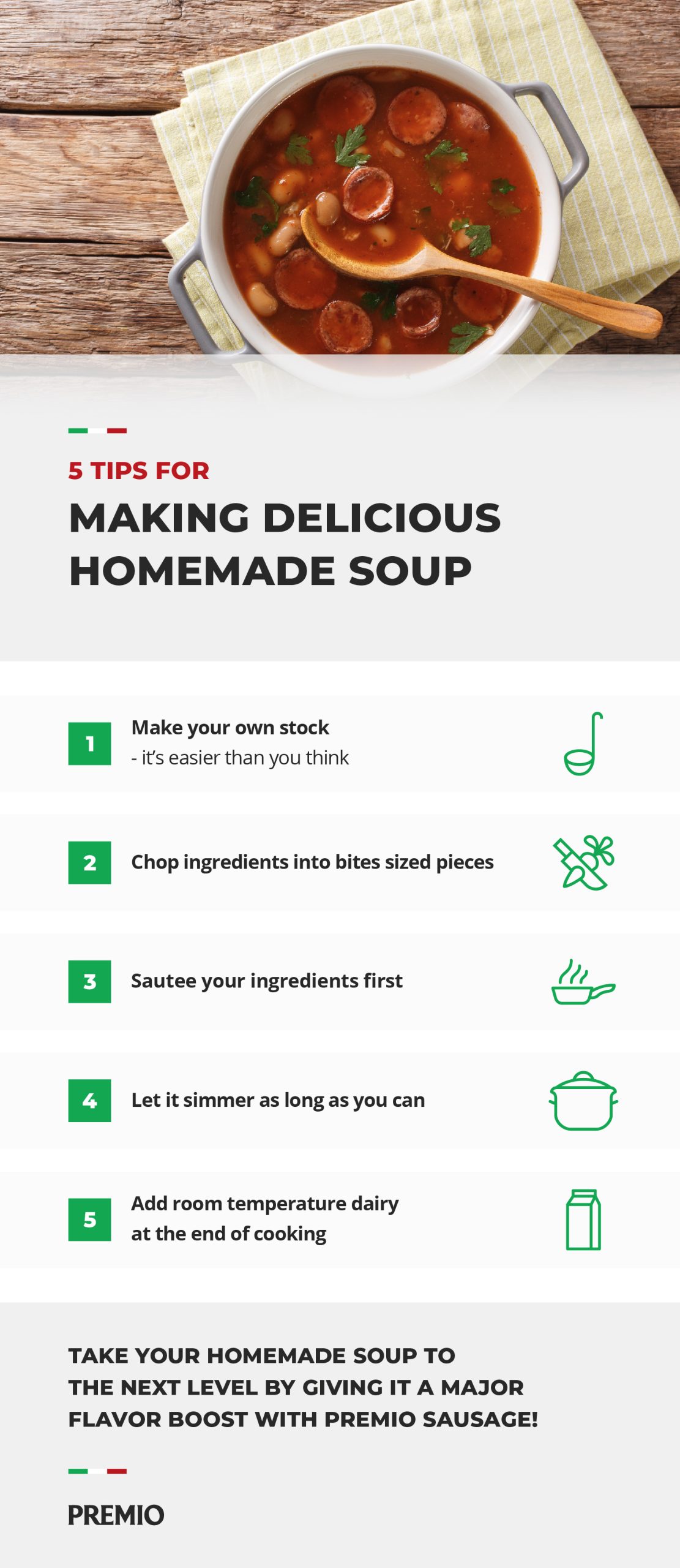 5 tips for making delicious homeade soups