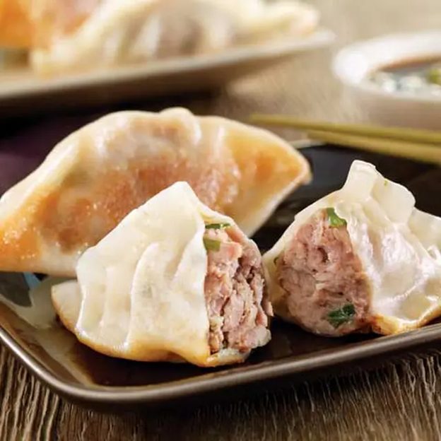 Pork Sausage And Scallion Pot Stickers