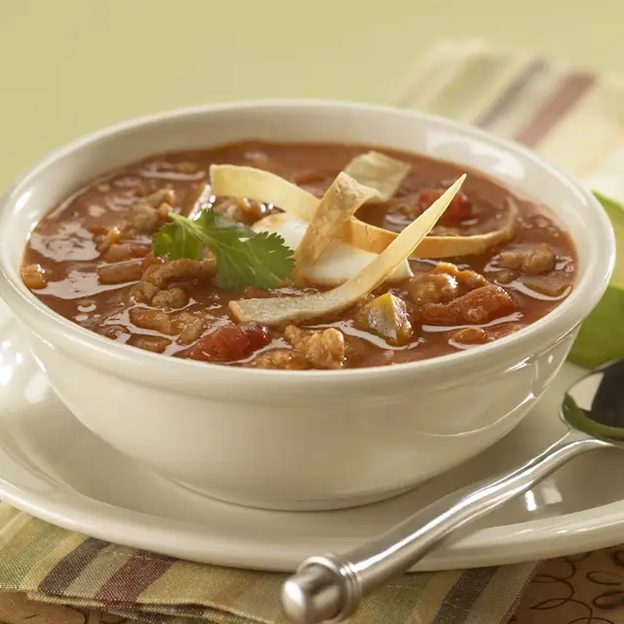 Spicy Ground Pork Tortilla Soup