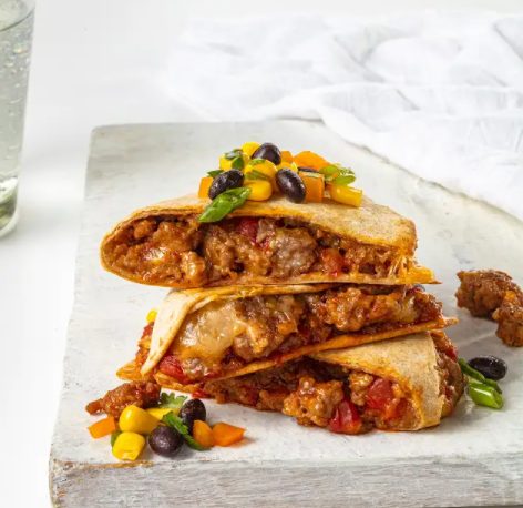 Chili & Cheese Ground Pork Quesadillas