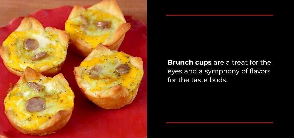 brunch cups with sausage and egg