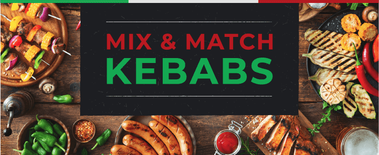 Mix and match kebabs premio foods