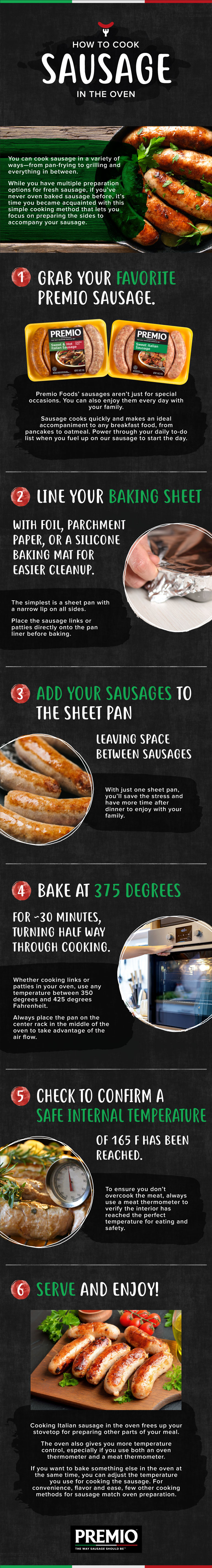 Grill temperature for sausage outlet