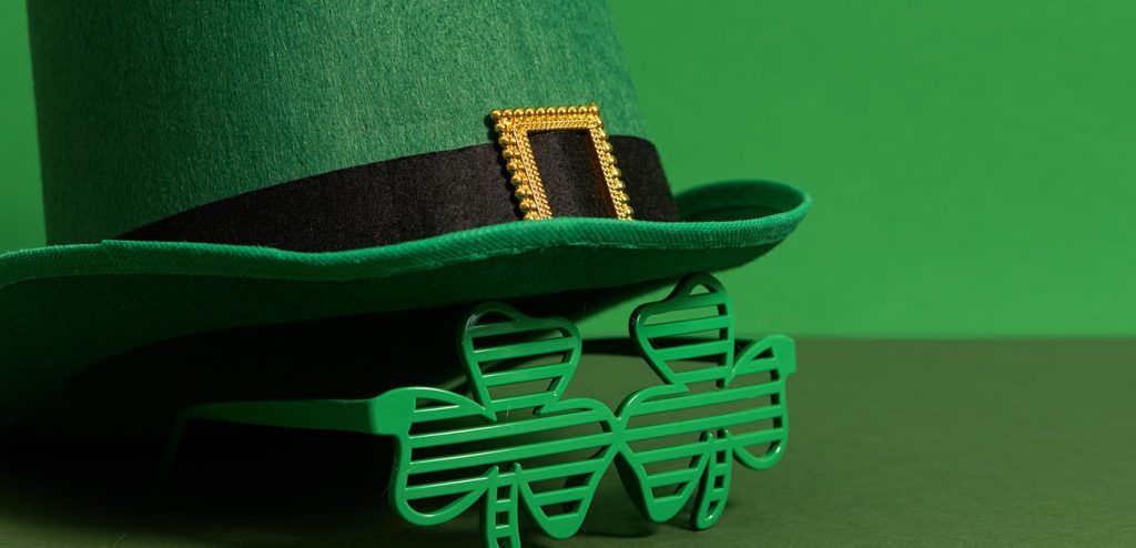 St. Patrick's Day hat and glasses
